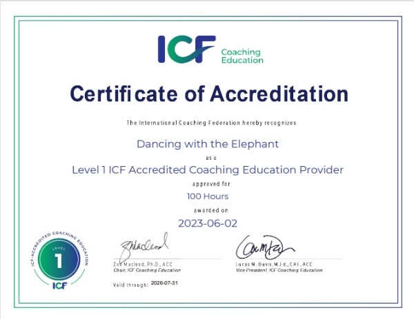 Icf（international Coaching Federation）認證書範例圖